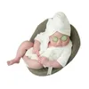 Handelsrockar Baby Pography Props Baby Hooded Robe With Belt Bathrobes Bath Thandduk Gurka Slipper Set Creative Po Outfit för 0-3 Moths 231024