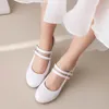 Dress Shoes Candy Color Lolita Mary Jane Shoes Women High Heels Sweet Ruffles Dress Party Wedding Pumps Bridal Princess Big Size 32-41 231024