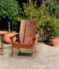 Camp Furniture Outdoor Patio Garden Wood Adirondack Chair Brown