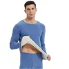 Men's Thermal Underwear Men Winter First Base Layer Sets Traceless Long Johns Male Clothes Elastic Soft Material