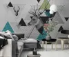 Tapety nordyckie abstrakcyjne geometryczne łosie tapeta mural do salonu domowe wystrój papieru papierowe bułki kontaktowe 3D