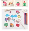 Other Toys Kids Montessori Drawing Toys 20/32Pcs DIY Painting Stencils Template Wooden Craft Puzzle Toys Education Toys for ChildrenL231024