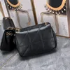 Women Designer Vintage Jamie Black Quilted Small Maxi Bags Gold Metal Hardware Chain Crossbody Shoulder Handbag Large Capacity Outdoor Pocket 26X15X7CM 43X29X9CM