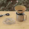 Set di stoviglie Pieghevole tazza con filtro per caffè Molla Mini supporto portatile Acciaio per caffè Cucina Sala da pranzo Bar