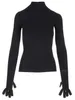 Kobiet Sweters Women Rękawiczki jednoczęściowe wełniane wełniane sweter wełna 2023 Długie rękaw Slim Fit Classic Turtleeck Black Knitwear Pullover