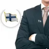 Broches Finland Vlag Emaille Pins Badge Revers Broche Rugzak/Haie Blauw en Wit Toon Glad Mooi oppervlak