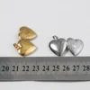 Colliers pendants Wholesale20pc / lot Diy Love Heart PO Cadre en acier inoxydable Charmes de lisonnets de végétation