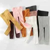 Broek 2 stuk/partij meisjesleggings jongens katoenen broek kinderen effen kleur zacht gebreide geboren baby peuter legging kinderen