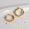 Çember Küpe 2023 18kgold Lady Chunky Hollow Geometrik Mücevher Modern Kalın Hoops Hafif Sümbül