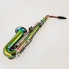 High Alto EB Tune Saxophone Ny ankomst Mässing Dazzling Color Lacquer Music Instrument E-Bat Sax med falltillbehör