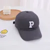 Ball Caps Doit 2023 Child Baseball Cap for Girl Boy Hats Summer Sunscreen Baby Hip Hop Solid P D R Letter Kid 2 do 7 lat