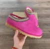 Tazz Tasman Zapatillas Botas de diseñador Invierno Mujer Hombre Zapatos sin cordones Ante Parte superior Lana Otoño