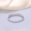 Anillos de boda AEAW 14k Oro blanco 0.25ctw 2 mm DF Corte redondo Compromiso Laboratorio de boda Anillo de banda de diamante cultivado para mujeres 231023