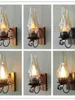 Lampa ścienna American Retro Kerosene Garden Candlestick Tła krajobraz Outdoor Waterproof Iron Craft