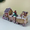 Décorations de Noël Figurines de train de bonbons en résine pour entrée intérieure Cheminée Salon Bureau Navidad Décor Beaux cadeaux Enfants Objet 231023