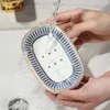 Mydlanki naczynia nordyckie domowe i el podwójna warstwy mydło Uchwyt do łazienki Ceramiczne mydło z mydłem z drenowym mydłem akcesoria łazienkowe 231024