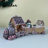 Decorações de Natal Figuras de trem de doces de resina para entrada interior lareira sala de estar desktop navidad decoração adorável presentes crianças objeto 231023