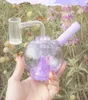 Vintage GRA Lavender Globe Rig Glass Bong Water Rökning Pipe Kvalitet Hookah Bong Original Glass Factory Made Can Put Customer Logo av DHL UPS CNE