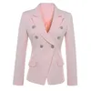 Women's Suits Blazers HIGH QUALITY Fashion Runway Designer Blazer Jacket Women's Lion Buttons Double Breasted Blazer Jacket Plus size S-XXXL 231024