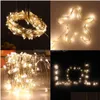 Stringhe di luci a led Stringhe di luci 5V Alimentate tramite USB 50 100 200 LED Ghirlanda Illuminazione natalizia Festival all'aperto Decorazione della festa nuziale Goccia D Dhkh5