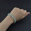 8 mm natuursteen Amazoniet armband Edelsteen Helende kracht Energiekralen Elastisch Stretch steen ronde kralenarmband
