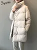 Parkas pour femmes Syiwidii Puffer automne hiver veste femmes 2023 épaissir chaud dames longs manteaux élégant bouton surdimensionné vêtements d'extérieur 231023