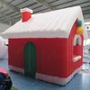 Maison de noël gonflable gonflable 4x3x3M(13 pieds x 10 pieds x 10 pieds), avec cheminée, tente gonflable de grotte du père noël pour décoration extérieure 006