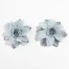 Accessori per capelli 120 pezzi 6.3 cm 2.5 "fiori in tessuto per neonate fiori in chiffon boutique fasce per capelli usura testa