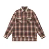 Women's Blouses Women Streetwear Fashion Hip Hop Oversize Loose Casual Long Sleeve Plaid Shirts City Boy Gril Men Vintage