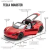 Autres jouets 1/24 Tesla Roadster Sport Voiture Alliage Modèle De Voiture Diecasts Jouets Véhicules Jouets Voitures Jouets Pour Enfants Cadeaux De Noël Garçon ToyL231024