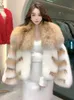 OFURTEBUY – manteau en fausse fourrure naturelle pour femme, veste d'hiver chaude et de luxe, Promotion, gilet grande taille, 231023