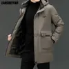 Мужские пуховые парки Высший класс Теплая зимняя дизайнерская марка класса люкс Высшее качество с капюшоном Повседневная модная куртка-парка Мужская ветровка Пальто Одежда для мужчин J231024