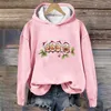 Felpa con cappuccio da donna Felpa Buon Natale Top Pullover carino Camicetta causale festiva Atletica Etnica Folk Running