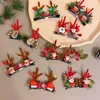 Hair Accessories Bowknot Christmas Hairpin Sequin Merry Decor Plush Clip Tree Star Children Deer Antler Girls