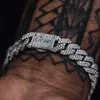 Bracciale a catena a maglia cubana da 12 mm con diamanti pieni di diamanti da uomo in oro 14k 18k Moissanite grandi gioielli hip-hop per uomo