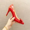 Fashion designer High quality womens red heel High heels Luxury leather soled Gilded scepter diamond sandals 0-12cm wedding party dress dinner shoes H0975