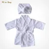 Towels Robes born Baby Boy Girl Robe Set 100% Cotton Toweling Terry Infant Bathrobe Hooded Sleeprobe With Headwear Home Suit 0-2Y 231024