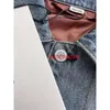 Men's Designer Coat Embossed Letter Red Green Block Printing Denim Coat Long Sleeve Women's Heavy Industry Rose Flower Denim Jacket Highest Men's Coat