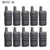 Walkie Talkie Mini PMR Walkie Talkie RETEVIS RT619 10 Stück Tragbares Zwei-Wege-Radio Walkie-Talkies Kommunikationsausrüstung el Restaurant PTT 231023