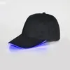 Cappellini da baseball da uomo regolabili LED luminosi cappello Flash in fibra ottica berretto da baseball decorazione per feste donne vari colori super cool