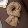 Sciarpe di Lusso Delle Donne di Lavoro A Maglia Sciarpa di Cachemire Moda Morbido Solido Addensare Inverno Caldo Scialle Avvolgere Bandana Pashmina Coperta Fazzoletto da Collo