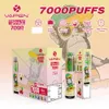 オリジナルのVapen Tornado 7000 Puff 7k電子タバコ使い捨て蒸気ペン15mlポッドメッシュコイル充電式RGBライト0％2％5％デバイスパフ7000蒸気