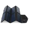 50W Monokristallin solpanel Portable Foldbar Solar Charger Mobiltelefon Power Bank för campingvandring