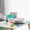 Set di stoviglie 2 pezzi contenitore per insalata Keep Fit pasto shaker tazza con supporto per forchetta per picnic 1000 ml