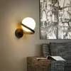 Wall Lamp Simple LED Home Lamps Creative Bedroom Bedside Ball Glass Stairs Aisle Bathroom Lighting Modern Living Room Light