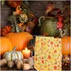 Present Wrap Thanksgiving Väskor Fall Leaves Party Treat Autumn Goody Supply 24ct Drop Delivery Amysi