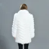 Women's Fur Faux Real DoubleSided Wear Coat For Women Winter 100 Silk Liner Fluffy Long Jacket Lady Trendy Design Outwear 231023