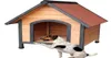 New Waterproof Large Pet Dog House Bed Wood Shelter Home Weather Winter Kennel7263360