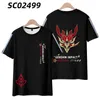 Camisas masculinas anime genshin impacto 3d camisa arataki itto camiseta jogo gráfico tshirts meninos meninas oversized casual topos roupas kawaii