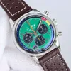 Breitling Swiss Watch Top Men para 1884 Time Auto Chronograph Wrsit Relógios Mecânicos da mais alta qualidade Uhr All-6 Pins Working Back Transparent Montre Navitimer Emgm